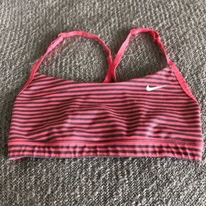Pink and grey Nike reversible sports bra